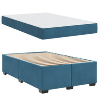 vidaXL Struttura letto con materasso Blu scuro 120 x 190 cm Velluto