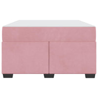 vidaXL Struttura letto con materasso Rosa 120 x 190 cm Velluto