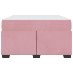 vidaXL Struttura letto con materasso Rosa 120 x 190 cm Velluto