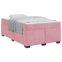 vidaXL Struttura letto con materasso Rosa 120 x 190 cm Velluto