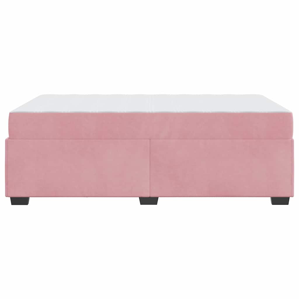 vidaXL Struttura letto con materasso Rosa 120 x 190 cm Velluto