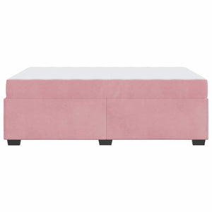 vidaXL Struttura letto con materasso Rosa 120 x 190 cm Velluto