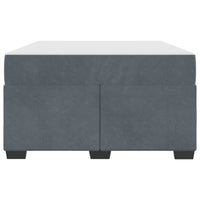 vidaXL Struttura letto con materasso Grigio scuro 120 x 200 cm Velluto