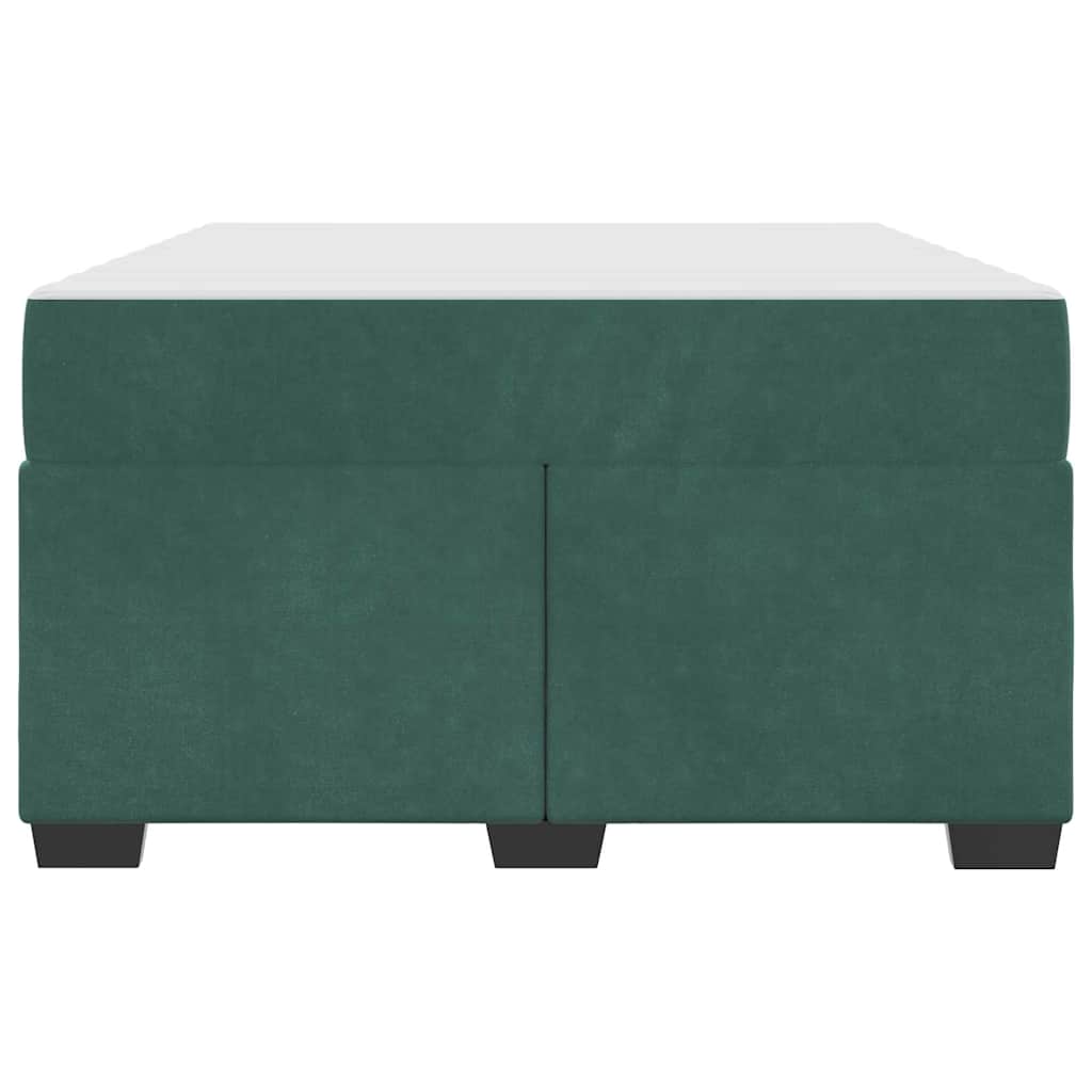 vidaXL Struttura letto con materasso Verde scuro 120 x 200 cm Velluto