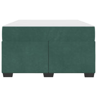 vidaXL Struttura letto con materasso Verde scuro 120 x 200 cm Velluto