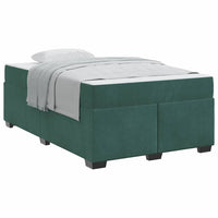 vidaXL Struttura letto con materasso Verde scuro 120 x 200 cm Velluto