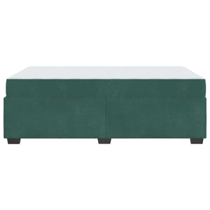 vidaXL Struttura letto con materasso Verde scuro 120 x 200 cm Velluto