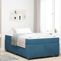 vidaXL Struttura letto con materasso Blu scuro 120 x 200 cm Velluto