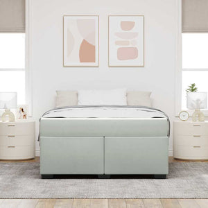 vidaXL Struttura letto con materasso Grigio chiaro 140 x 200 cm