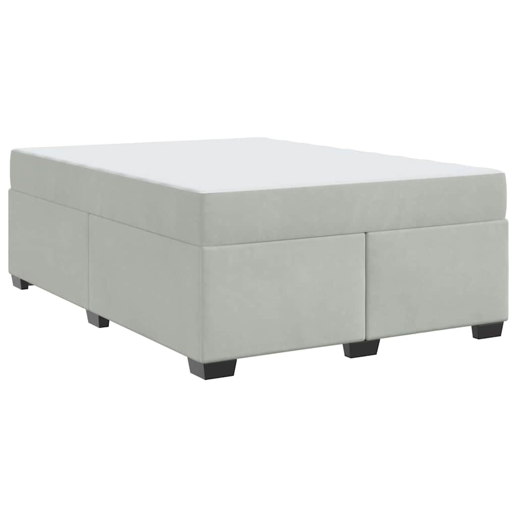 vidaXL Struttura letto con materasso Grigio chiaro 140 x 200 cm