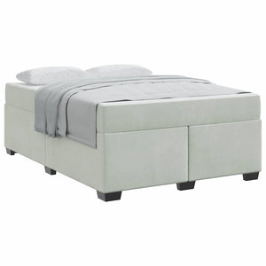 vidaXL Struttura letto con materasso Grigio chiaro 140 x 200 cm