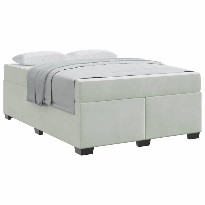 vidaXL Struttura letto con materasso Grigio chiaro 140 x 200 cm