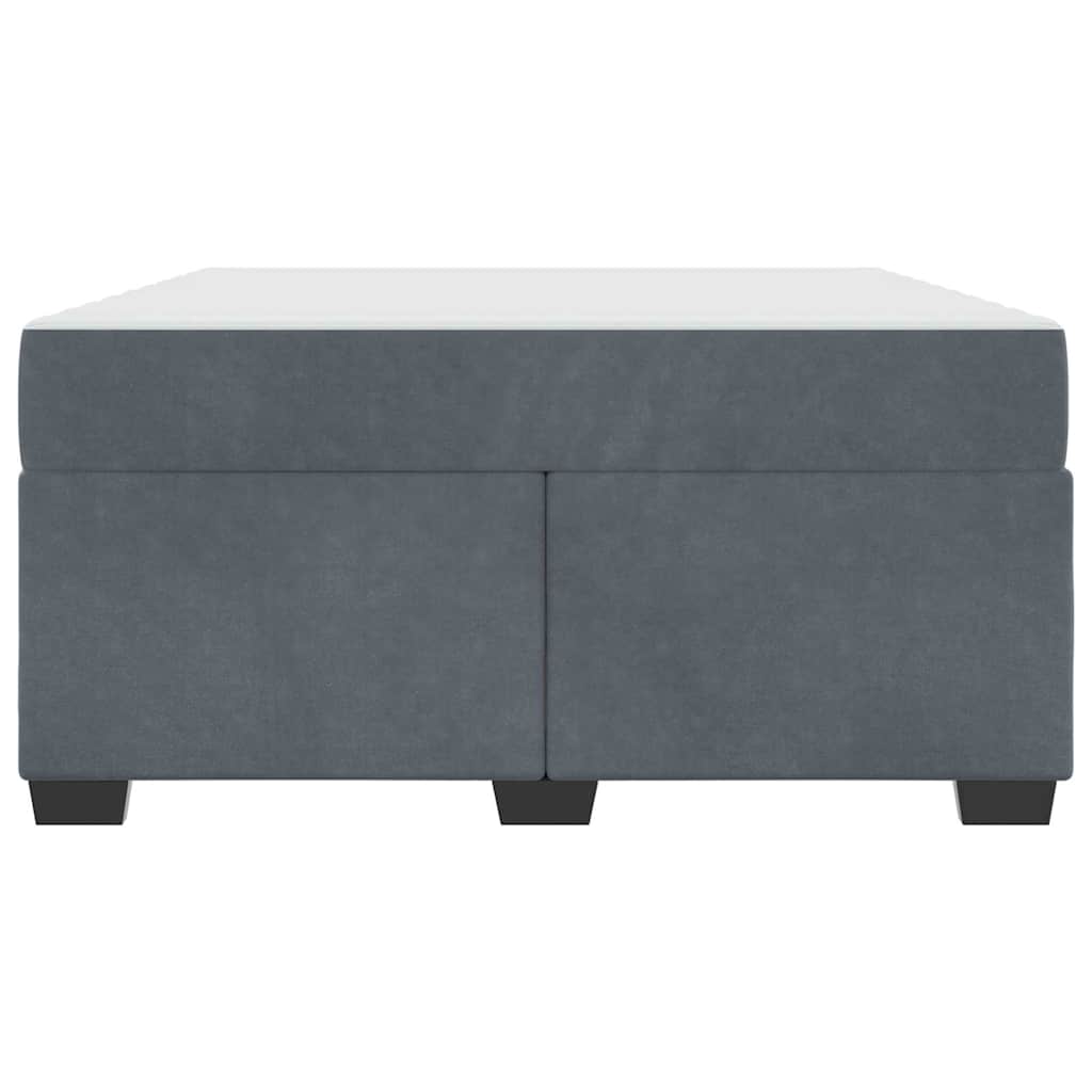 vidaXL Struttura letto con materasso Grigio scuro 140 x 200 cm Velluto