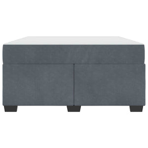 vidaXL Struttura letto con materasso Grigio scuro 140 x 200 cm Velluto