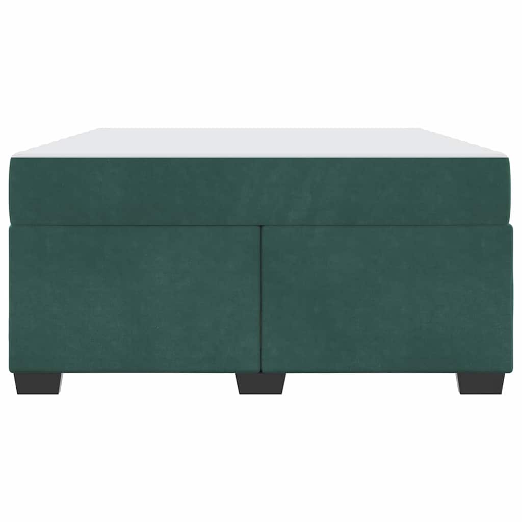 vidaXL Struttura letto con materasso Verde scuro 140 x 200 cm Velluto