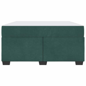 vidaXL Struttura letto con materasso Verde scuro 140 x 200 cm Velluto