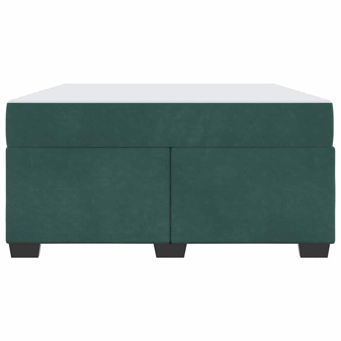 vidaXL Struttura letto con materasso Verde scuro 140 x 200 cm Velluto