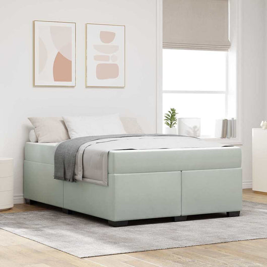 vidaXL Struttura letto con materasso Grigio chiaro 160 x 200 cm