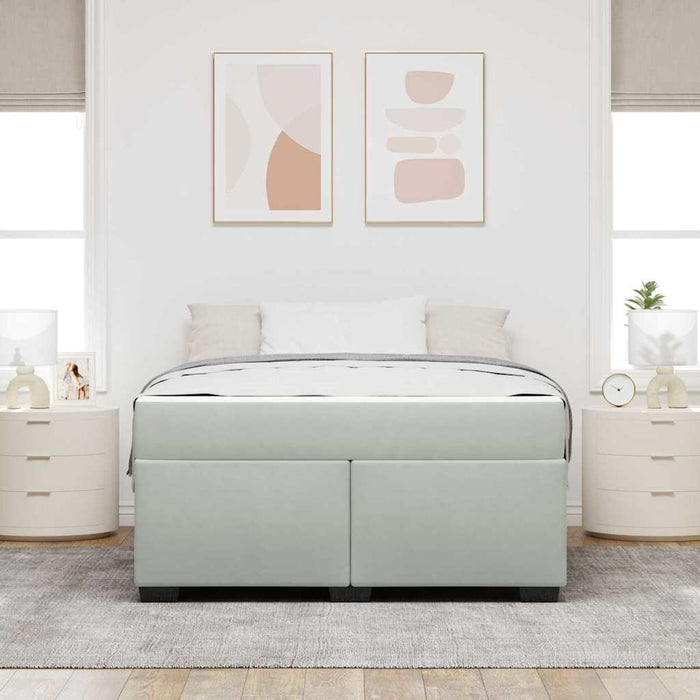 vidaXL Struttura letto con materasso Grigio chiaro 160 x 200 cm