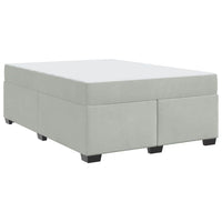 vidaXL Struttura letto con materasso Grigio chiaro 160 x 200 cm