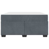 vidaXL Struttura letto con materasso Grigio scuro 160 x 200 cm Velluto