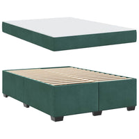 vidaXL Struttura letto con materasso Verde scuro 160 x 200 cm Velluto