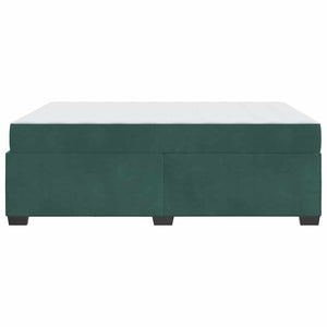 vidaXL Struttura letto con materasso Verde scuro 160 x 200 cm Velluto