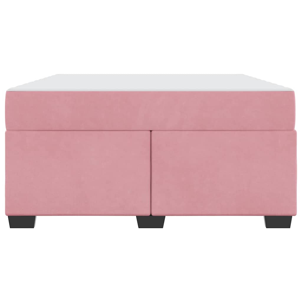 vidaXL Struttura letto con materasso Rosa 160 x 200 cm Velluto