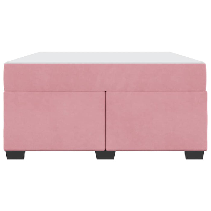 vidaXL Struttura letto con materasso Rosa 160 x 200 cm Velluto