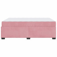 vidaXL Struttura letto con materasso Rosa 160 x 200 cm Velluto