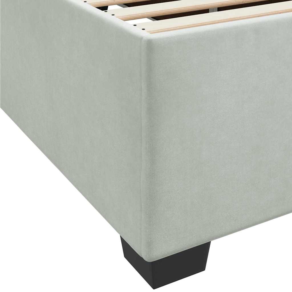 vidaXL Struttura letto con materasso Grigio chiaro 180 x 200 cm