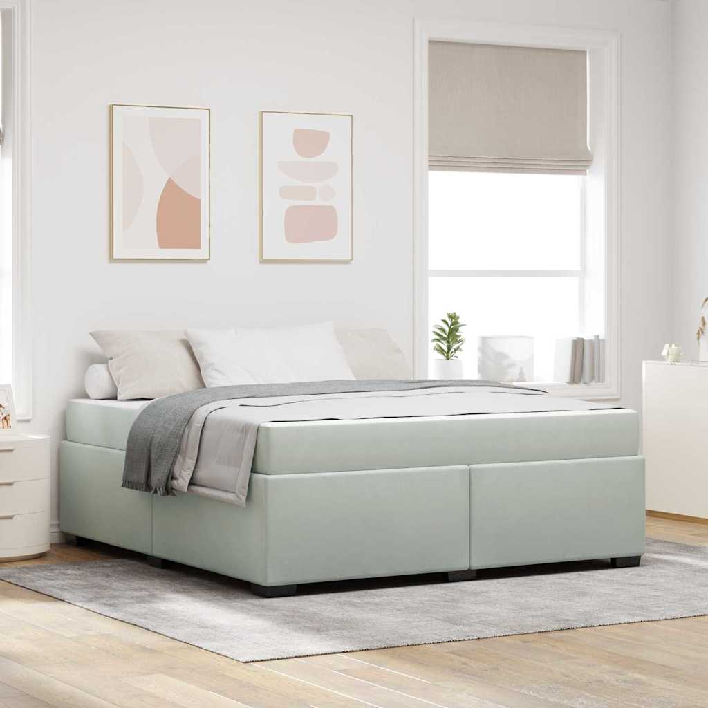 vidaXL Struttura letto con materasso Grigio chiaro 180 x 200 cm