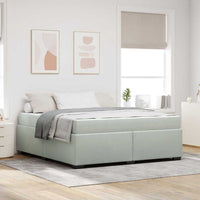 vidaXL Struttura letto con materasso Grigio chiaro 180 x 200 cm