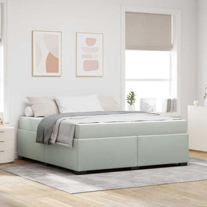 vidaXL Struttura letto con materasso Grigio chiaro 180 x 200 cm