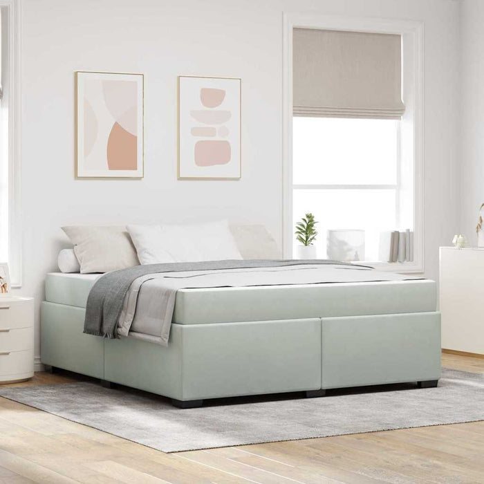 vidaXL Struttura letto con materasso Grigio chiaro 180 x 200 cm