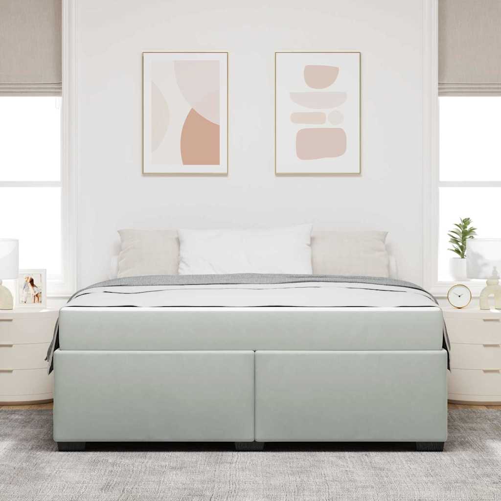 vidaXL Struttura letto con materasso Grigio chiaro 180 x 200 cm