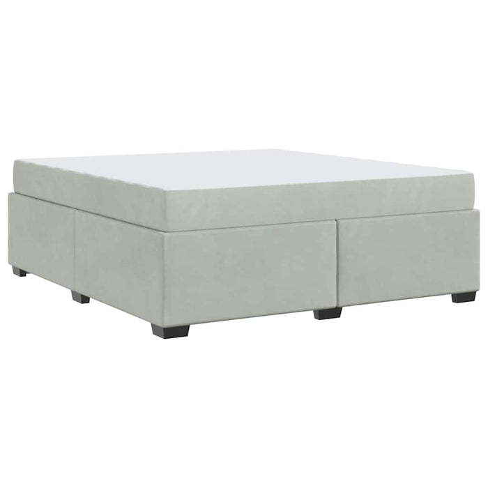 vidaXL Struttura letto con materasso Grigio chiaro 180 x 200 cm