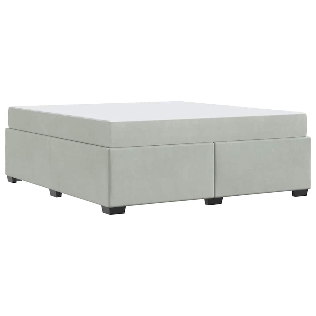 vidaXL Struttura letto con materasso Grigio chiaro 180 x 200 cm