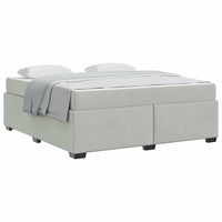 vidaXL Struttura letto con materasso Grigio chiaro 180 x 200 cm