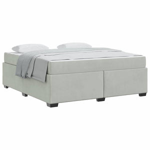 vidaXL Struttura letto con materasso Grigio chiaro 180 x 200 cm