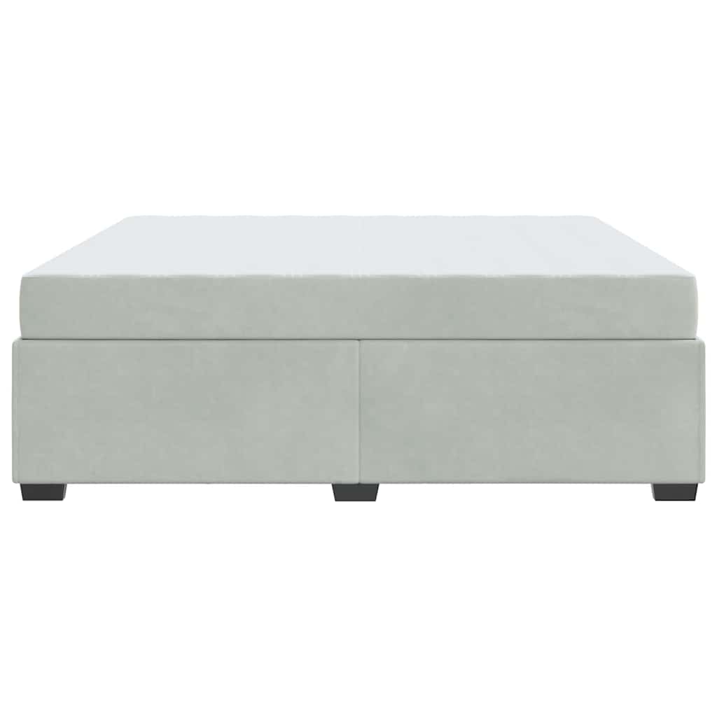 vidaXL Struttura letto con materasso Grigio chiaro 180 x 200 cm