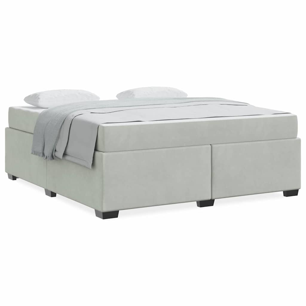 vidaXL Struttura letto con materasso Grigio chiaro 180 x 200 cm