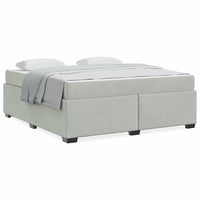 vidaXL Struttura letto con materasso Grigio chiaro 180 x 200 cm