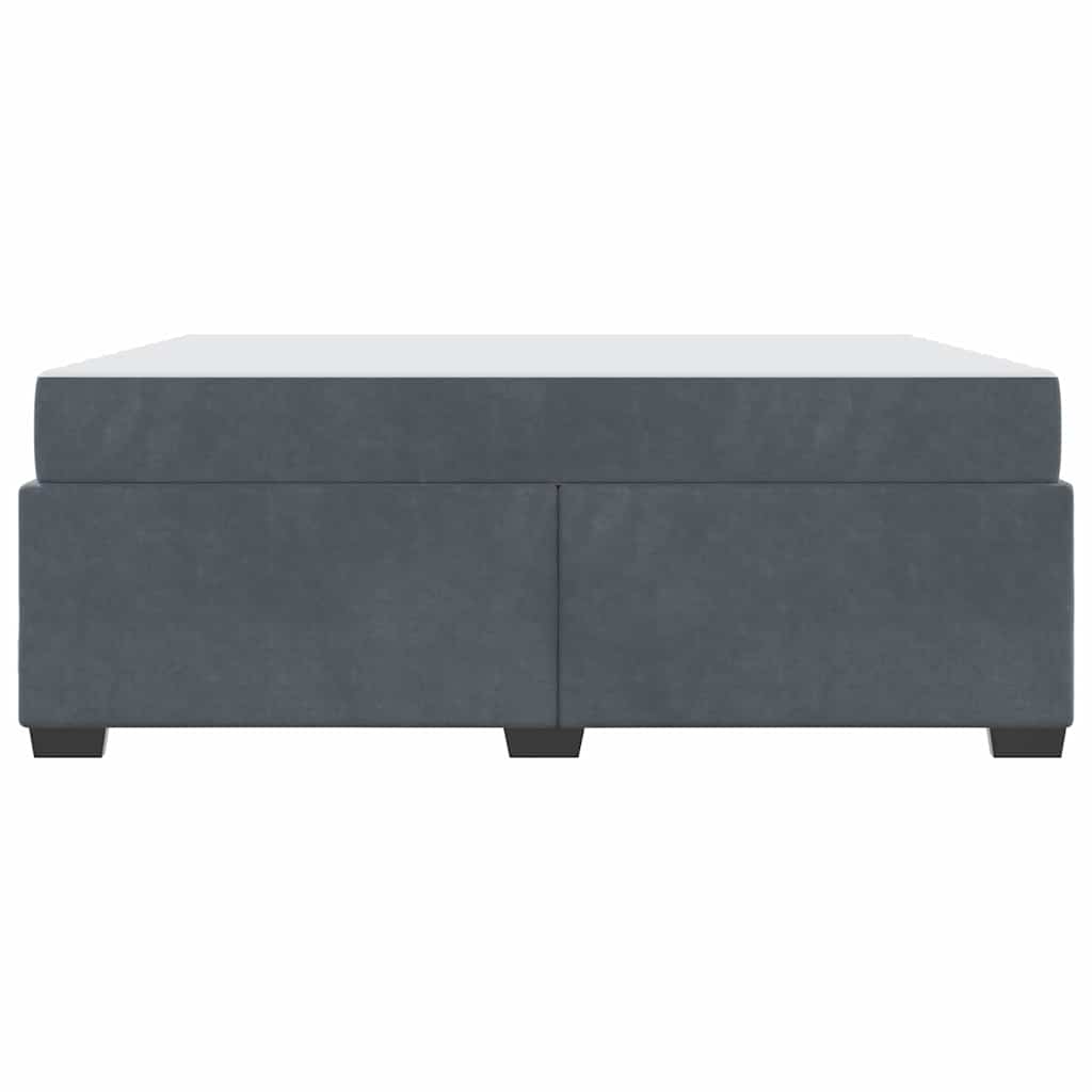 vidaXL Struttura letto con materasso Grigio scuro 180 x 200 cm Velluto