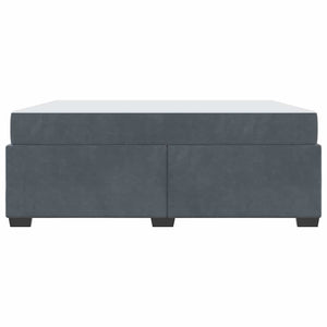 vidaXL Struttura letto con materasso Grigio scuro 180 x 200 cm Velluto