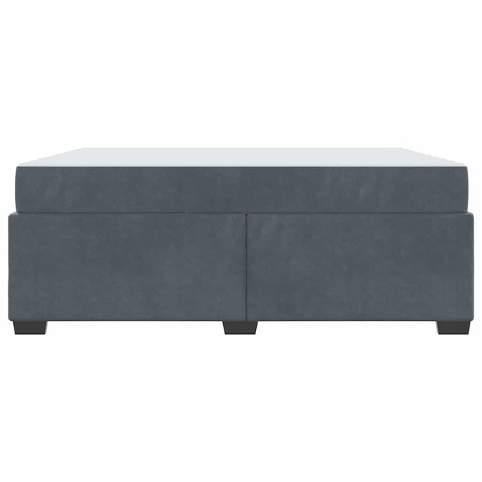 vidaXL Struttura letto con materasso Grigio scuro 180 x 200 cm Velluto