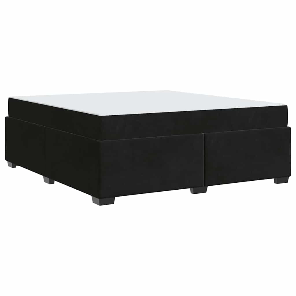 vidaXL Struttura del letto con materasso Nero 180 x 200 cm Velluto