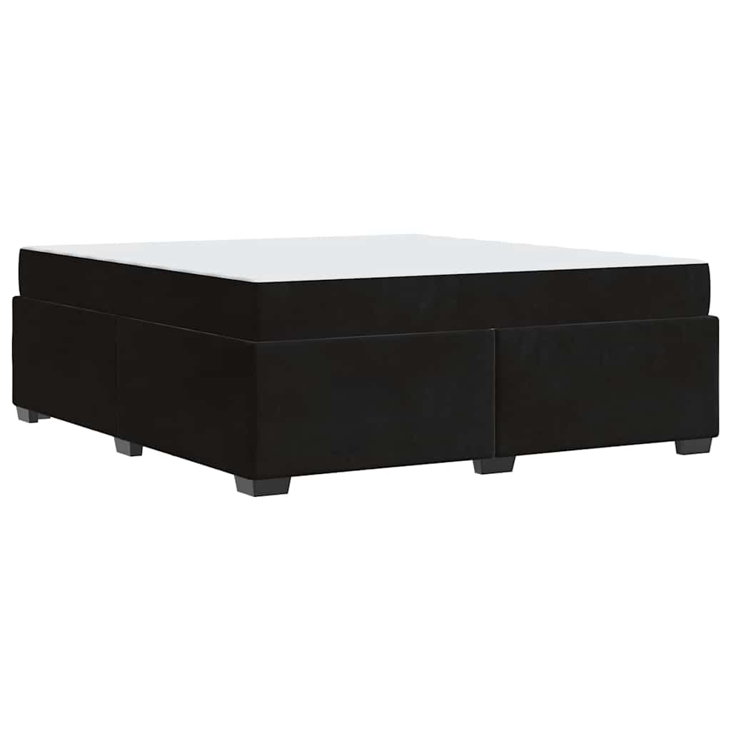 vidaXL Struttura del letto con materasso Nero 180 x 200 cm Velluto