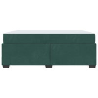vidaXL Struttura letto con materasso Verde scuro 180 x 200 cm Velluto