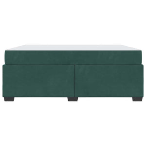 vidaXL Struttura letto con materasso Verde scuro 180 x 200 cm Velluto